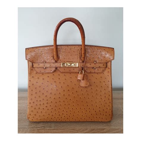 hermes hac 32 ostrich